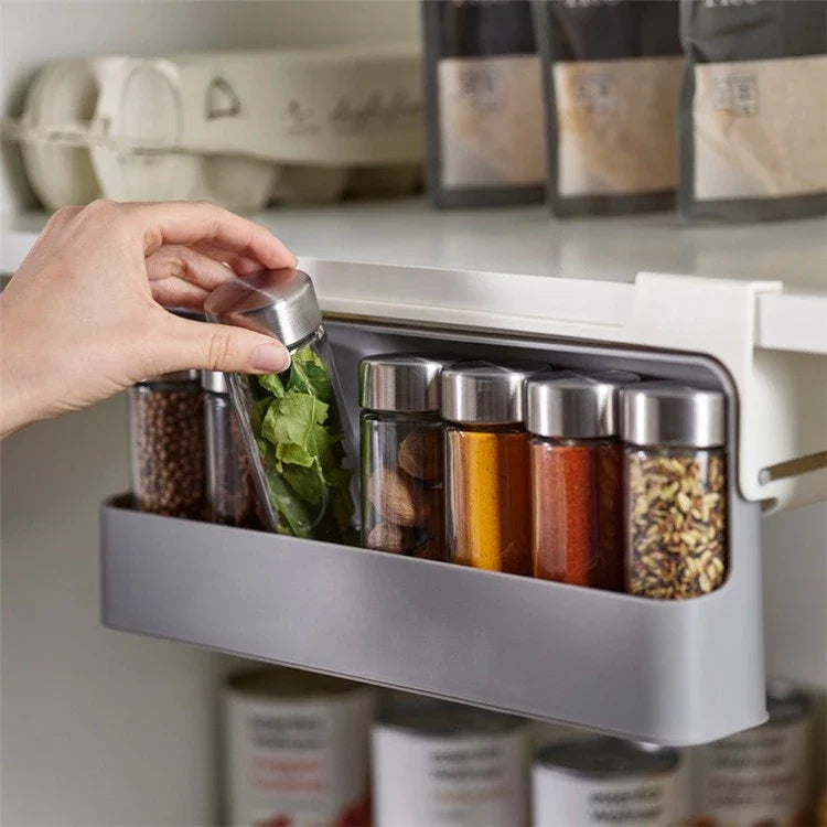 Porta Tempero 6 Potes Organizador Cozinha - Nidus