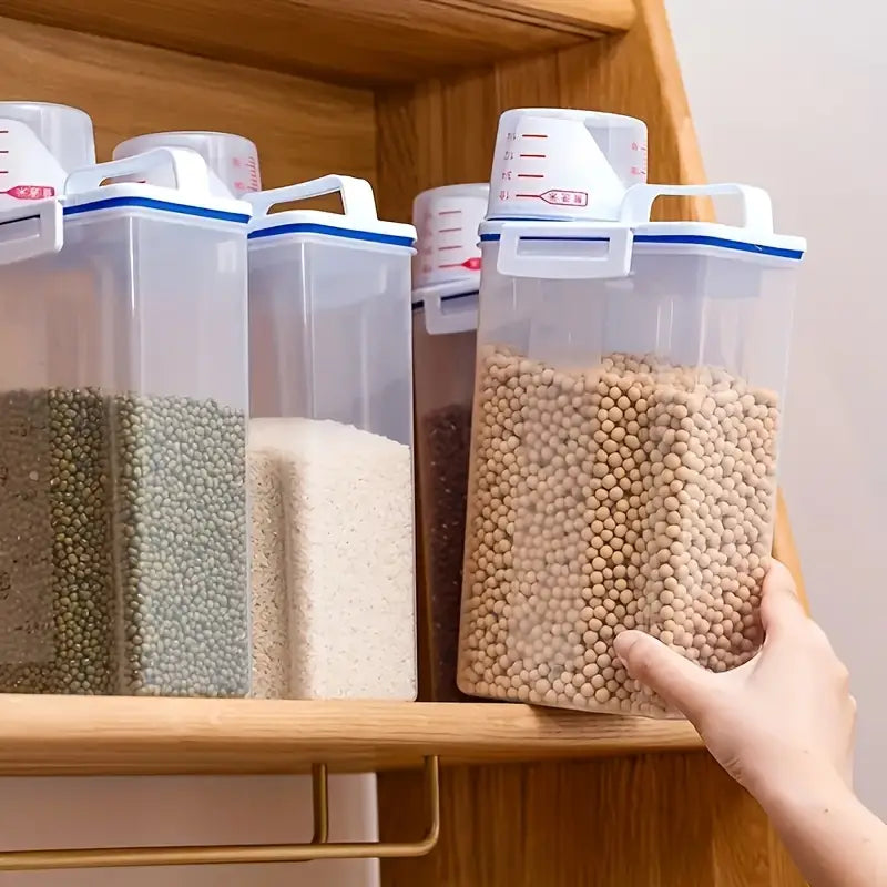 Kit 3 Potes Hermético 2L Com Medidor Organizador De Alimentos - Nidus