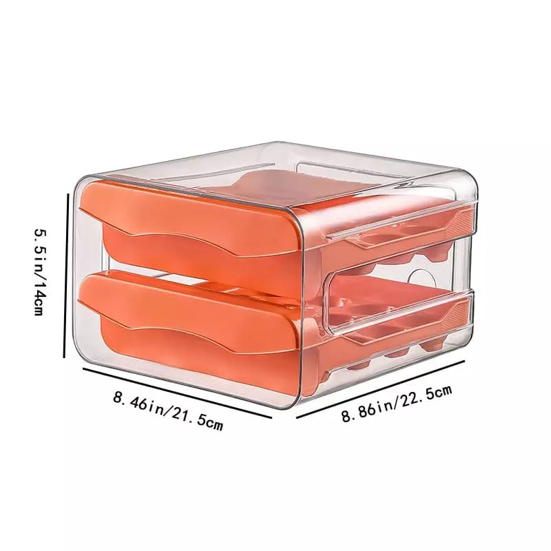 Organizador de Geladeira com Gaveta Dupla para Ovos - Nidus