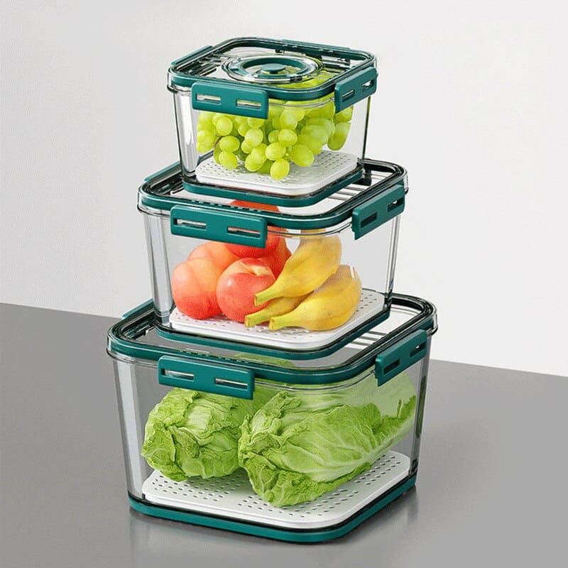 Organizador de Geladeira Premium com Tampa e Marcador de Data - Nidus