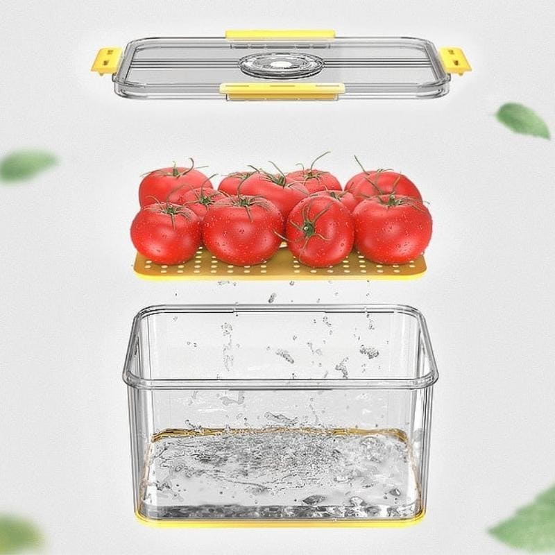 Organizador de Geladeira Premium com Tampa e Marcador de Data - Nidus
