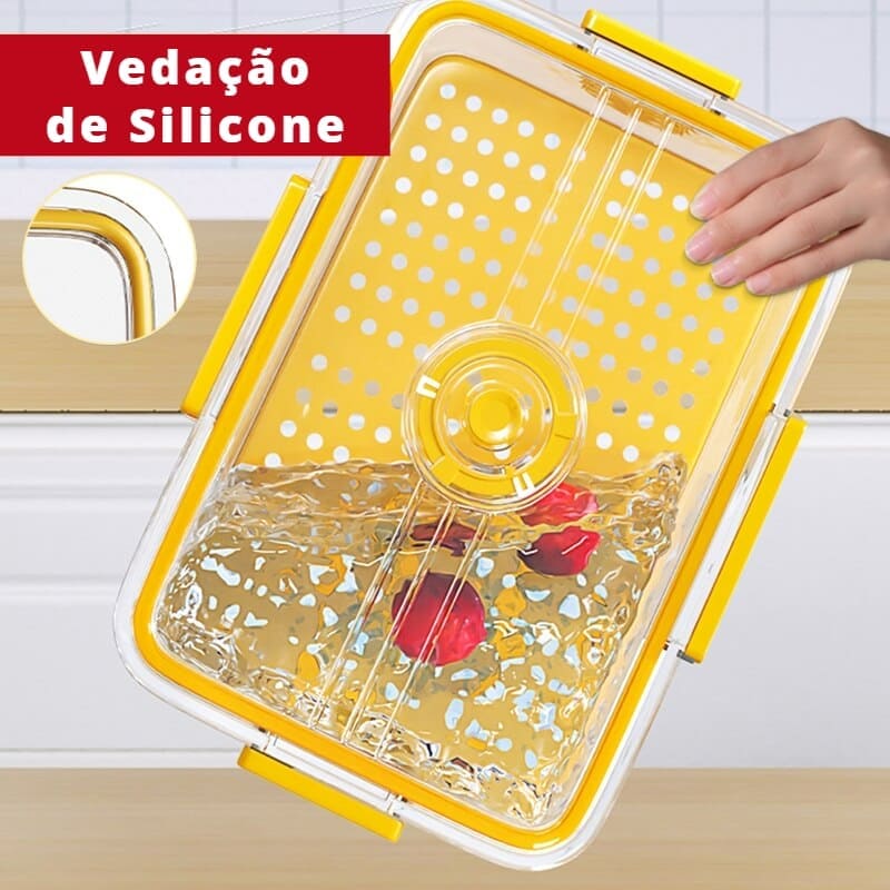 Organizador de Geladeira Premium com Tampa e Marcador de Data - Nidus