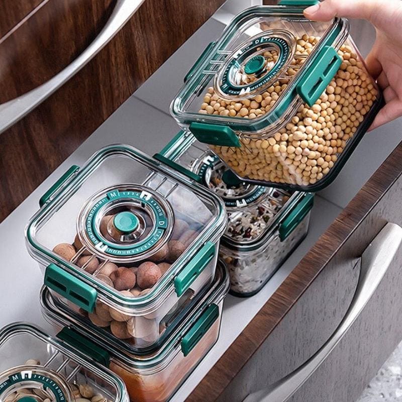 Organizador de Geladeira Premium com Tampa e Marcador de Data - Nidus