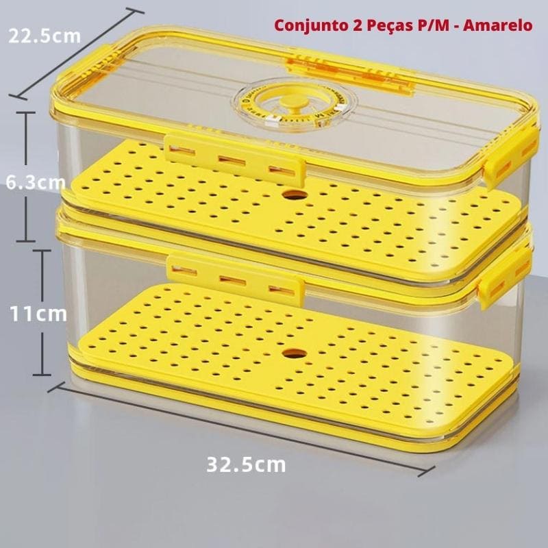 Organizador de Geladeira Premium com Tampa e Marcador de Data - Nidus