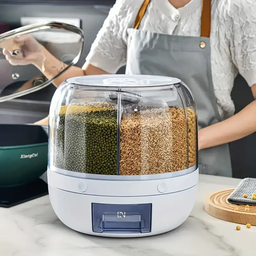 Dispenser de Cereais Giratório com 6 Divisórias - Nidus