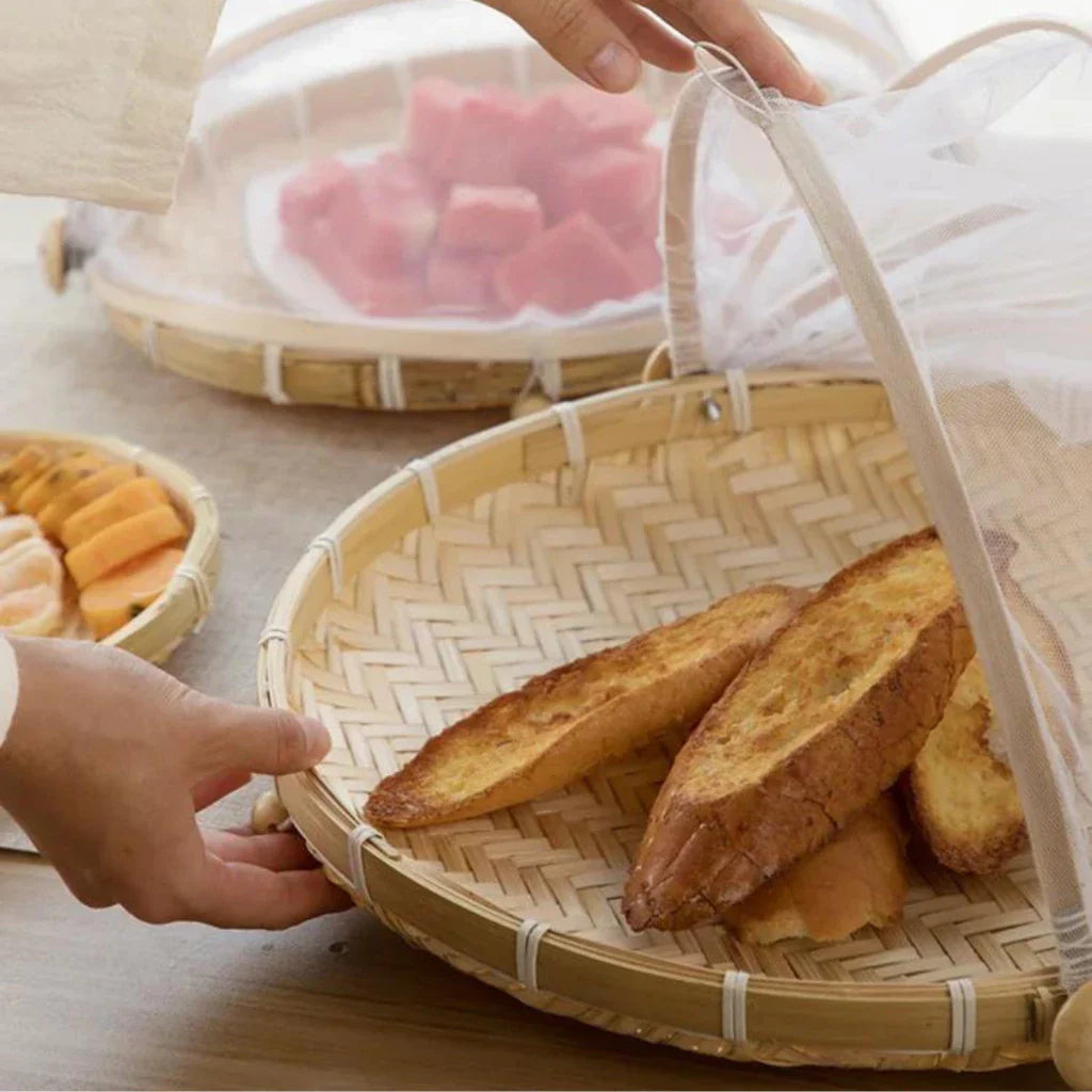 Cesto Porta Pães e Bolos com Cobertura Retrátil - Nidus