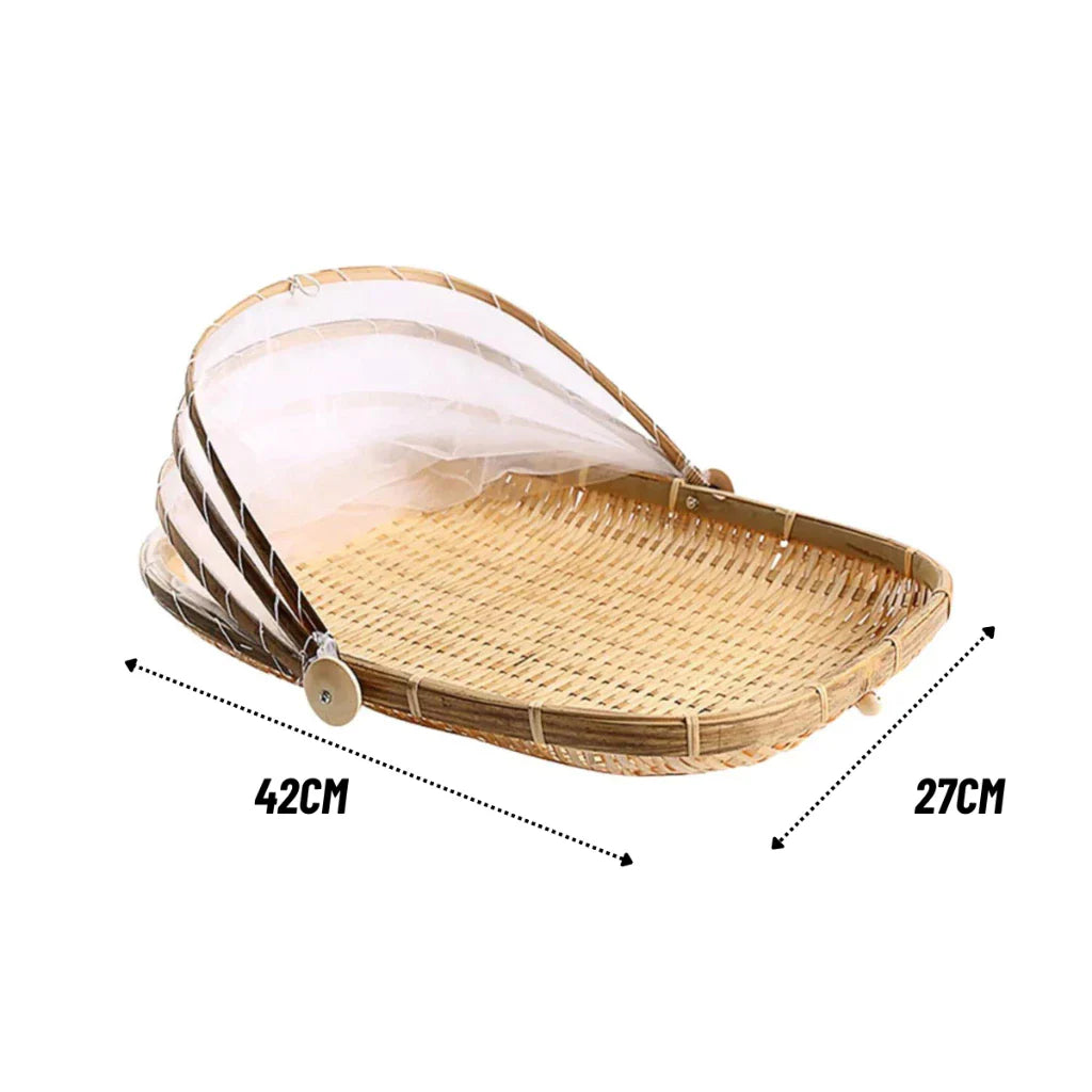 Cesto Porta Pães e Bolos com Cobertura Retrátil - Nidus
