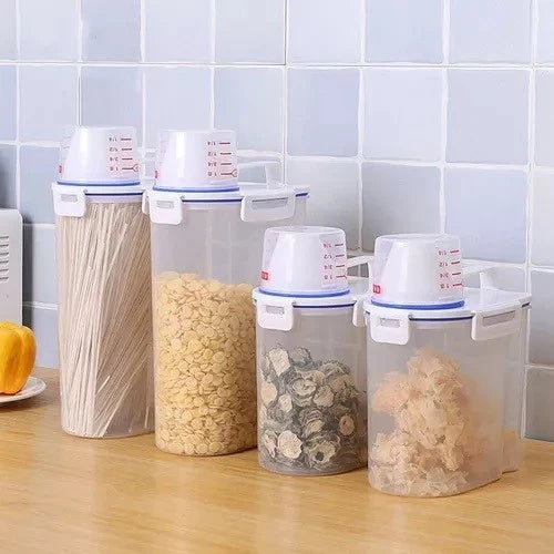 Kit 2 Pote Hermético com Copo Medidor Bico Dosador 2.5L - Nidus