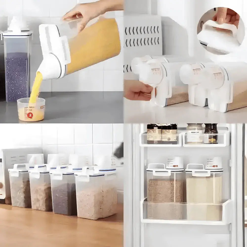 Pote Hermético 2L Com Medidor Organizador De Alimentos Mantimentos - Nidus