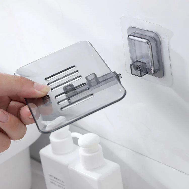 Suporte Porta Sabonete Vazado Transparente Parede Banheiro - Nidus
