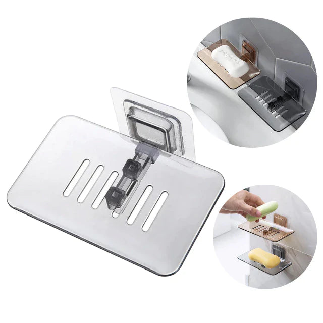 Suporte Porta Sabonete Vazado Transparente Parede Banheiro - Nidus