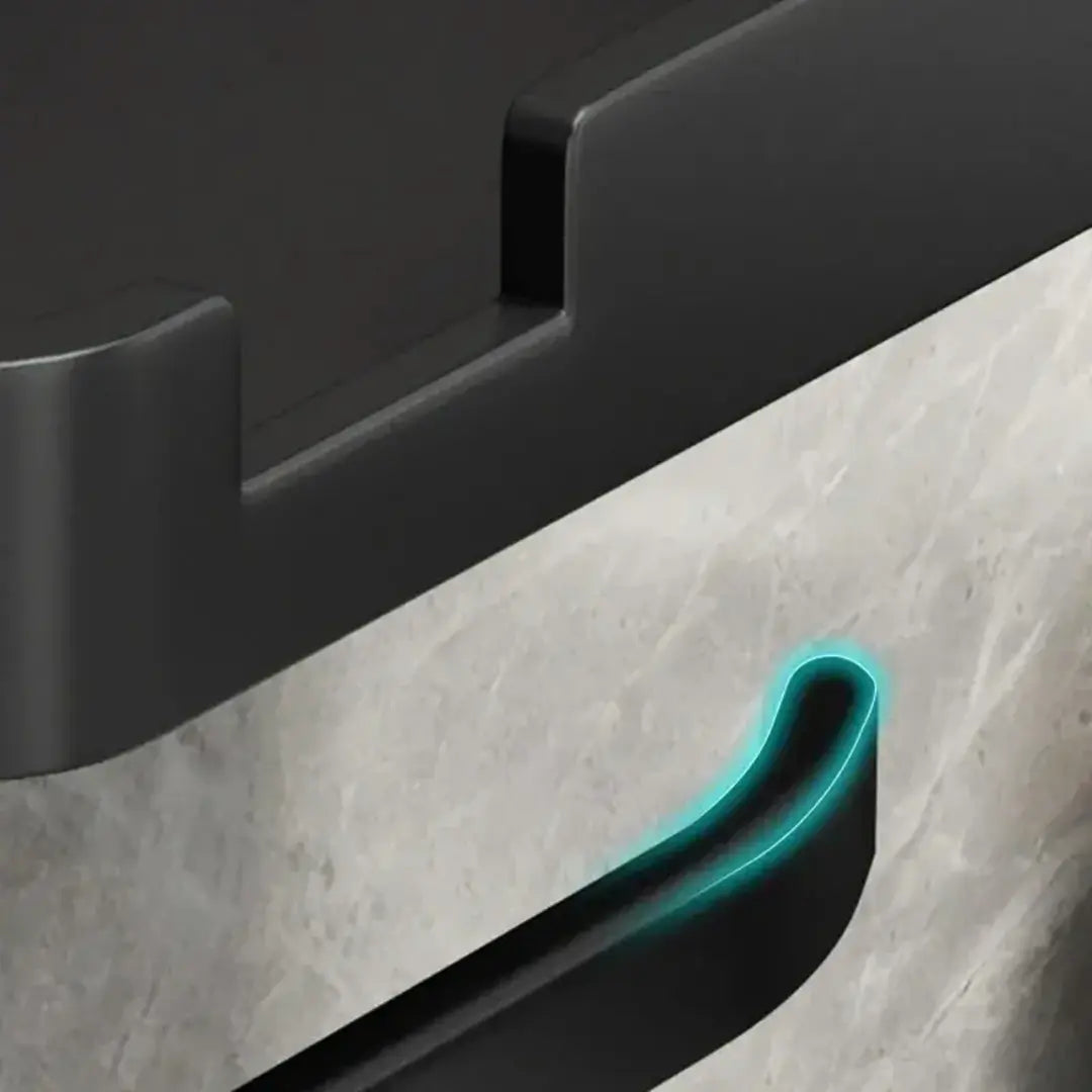 Suporte para Papel Higiênico Nidus House – Preto Fosco, Anticorrosivo (Fixação com ou sem Furos)