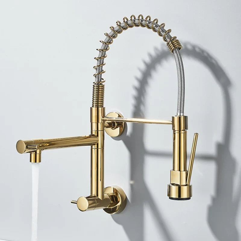 Torneira Cozinha Gourmet Monocomando De Parede Móvel Misturador Cozinha Água Fria - Nidus