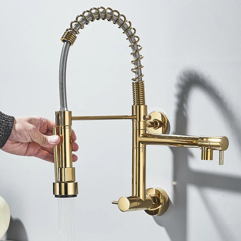 Torneira Cozinha Gourmet Monocomando De Parede Móvel Misturador Cozinha Água Fria - Nidus