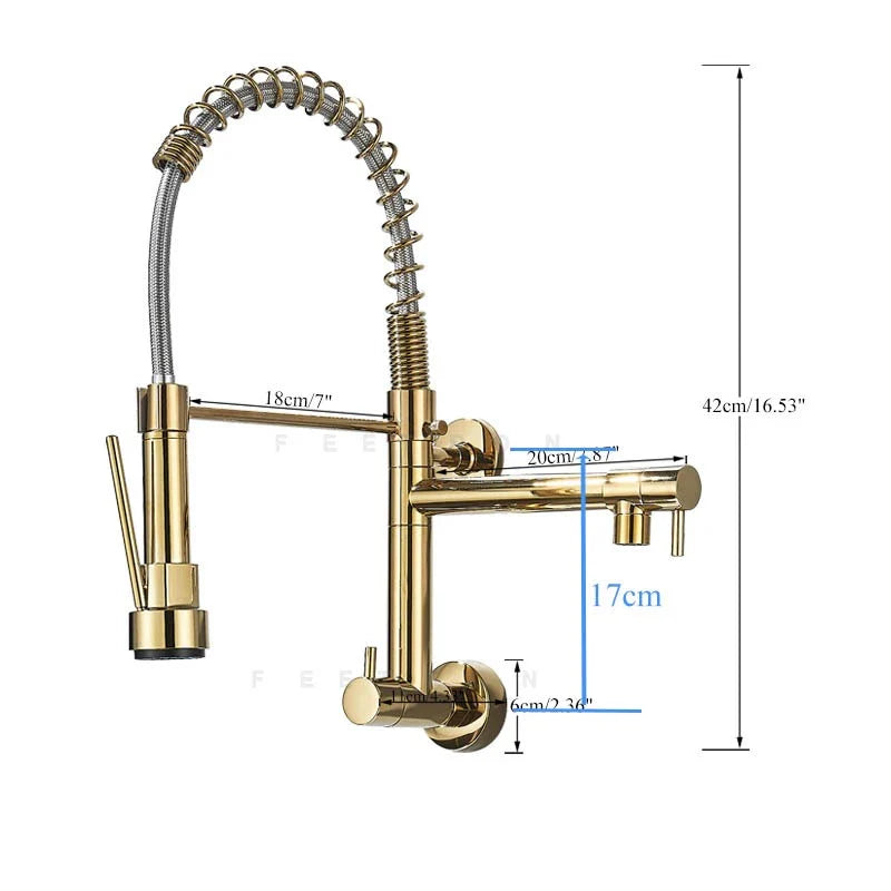 Torneira Cozinha Gourmet Monocomando De Parede Móvel Misturador Cozinha Água Fria - Nidus