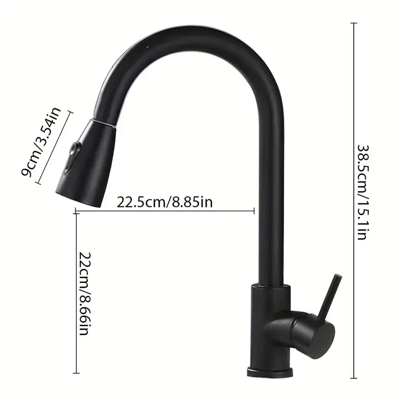 Torneira Gourmet Pia Cozinha Com Extensor Flexível Misturador Monocomando Spray Arejador Articulado Inox