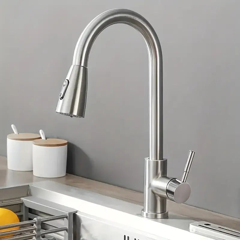 Torneira Gourmet Pia Cozinha Com Extensor Flexível Misturador Monocomando Spray Arejador Articulado Inox