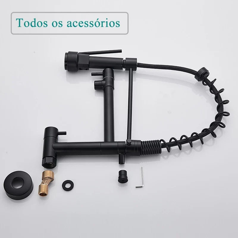 Torneira Cozinha Gourmet Montada na Parede - Nidus