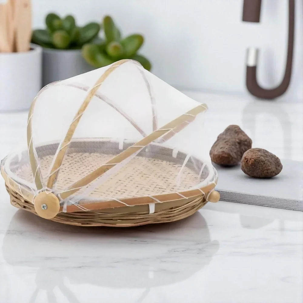 Cesto Porta Pães e Bolos com Cobertura Retrátil - Nidus
